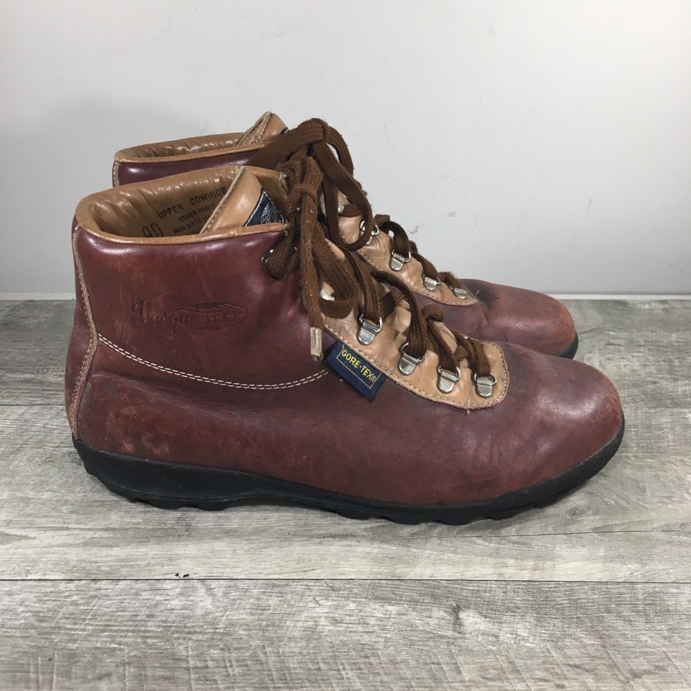 Men’s Vasque 7535 Sundowner Skywalk Burgundy Leather Hiking Hiker Boots Size 11
